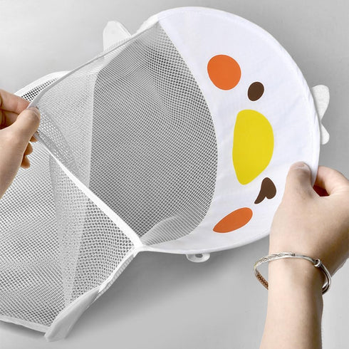 Mesh Bath Toy Organizer, Hanging Mesh Bathtub Toy Holder with 2 Suction Cups for Kids and Baby