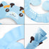 SIQITECHNO Baby Shower Cap with Earmuffs Foldable Anti-Reflux Cartoon Baby Shower Head Cap Adjustable Bathing Shower