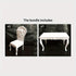 seteu 1:6 Set, Miniature Scale White Victorian Dining Table and Chair Dollhouse Furniture, Decorative Accessories