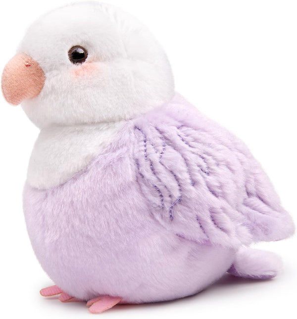 FRANKIEZHOU 5.5" Purple Peony Parrot Plush, Soft Bird Toy, Gifts for Loss, Home Decor, Kids, Girls