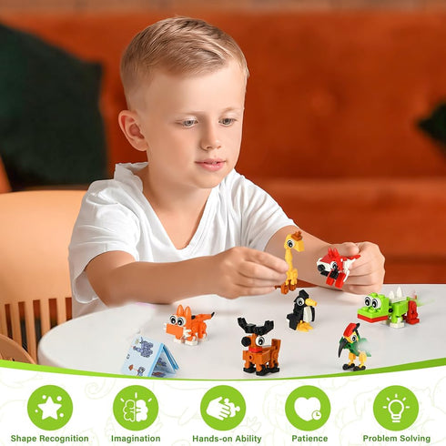 Zofunny 30 Packs Sets 4+ Building Blocks Party Favors for Kids, Mini Animals Building Block for Classroom Prizes