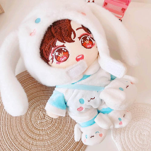 niannyyhouse Doll Dressup - 7.8in/20cm Plush Doll Clothes, Blue Dog Suit Accessories for Stuffed Figures