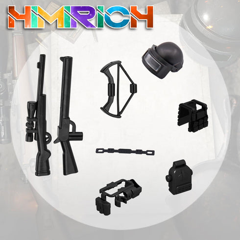 38 Pcs WW2 Military Weapons Pack, Soldier Style Weapon Accessories for Classic Building Blocks, Age 6 to 15