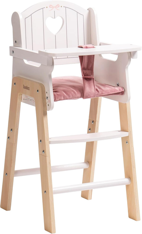 ROBUD Play High Chair, Pretend Play High Chair with Cushion, Movable Table,