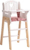 ROBUD Play High Chair, Pretend Play High Chair with Cushion, Movable Table,