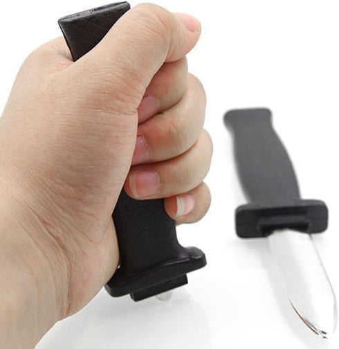Retractable Plastic Knife Prop Costume Disappearing Dagger Knife Fake Trick Gadget Toy For Halloween Fools Day Party (3 PCS A)