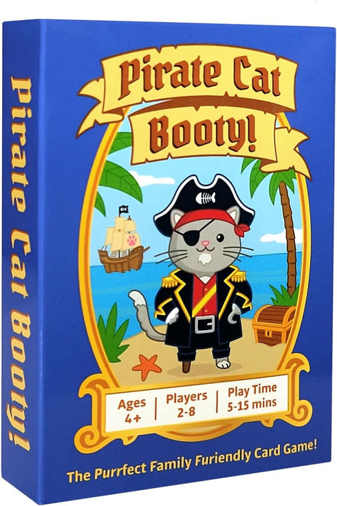 Pirate Cat Booty! Fun Family Card Game for Kids and Adults Ages 4 and Up, 2-8 Players