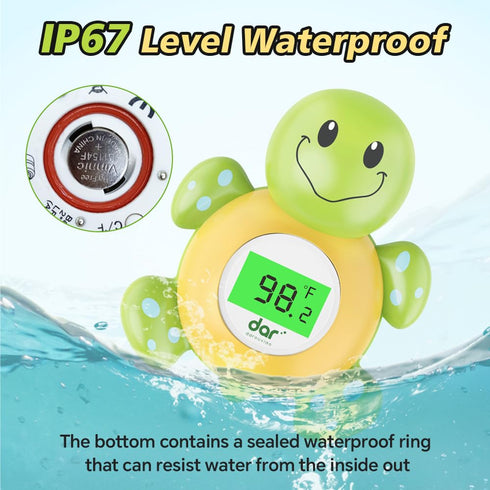 Baby Bath Thermometer, Digital Water Temperature Thermometer with 3 Color Backlit, Safety Bath Tube Toy