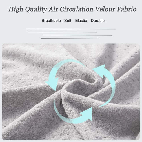 1 MIDDLE ONE C Shaped Pregnancy Pillowcase, Breathable Velour Replacement Cover with Zipper for Maternity Pillow, Cover
