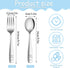 Pimoys 6 Pieces Stainless Steel Toddler Utensils Set, Kids Silverware Forks & Spoons, 3 x Child Forks, 3 x Children