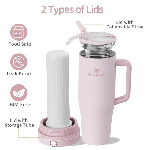 MOQOZO 40oz 24+ Reuseable Breastmilk Storage Bottle, Portable Breast Milk Cooler for Outdoor Travel TSA Approved