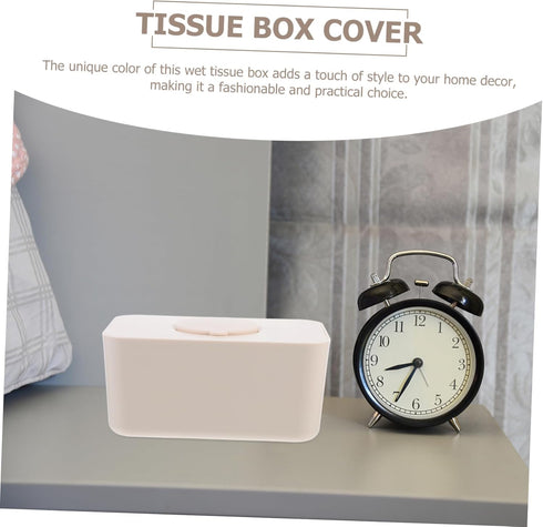 VOSAREA Wet Tissue Box Cover Sealed Silicone Wipe Holder for Home Car Retro Tissue Container Stylish Functional