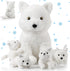 Lenwen 5 Pcs Stuffed Animal Bulk 1 Mommy Plush with 4 Cute