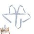Universal White 5 Point Harness Strap, Adjustable Safety Harness Seat Belt for High Chair/Pushchair/Stroller