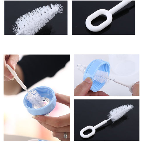 Honbay Bottle Brush Cleaner Kit - 5 PCS with Teat Cleaner and Straw Brushes, Random Color