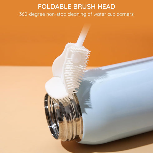 CXY 4PCS 360 Set 2025 Flexible Silicone Bottle Brush with Long Handle Soft Bristle Baby Bottle Brush Cleaner for Narrow