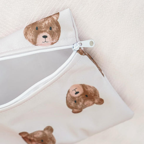 Happy Flute 3 Set Clothes(HF01) Wet Bag Storage Bag Zipper Waterproof Washable Travel Bags, Beach, Pool, Gym Bag