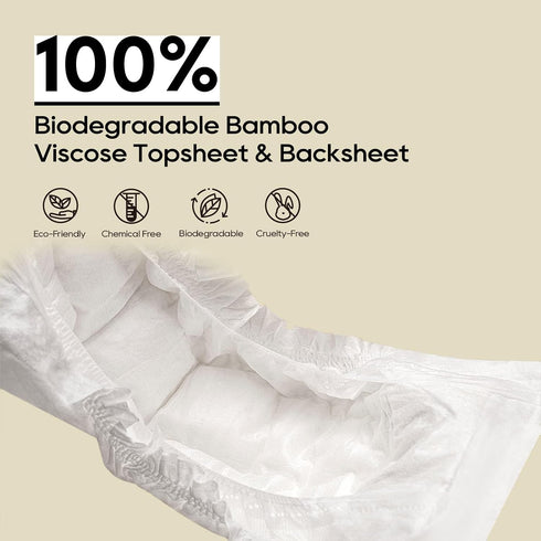 2 6 16lb 102 Count) ECO BOOM Diapers, Viscose from Bamboo Diapers, Natural Soft Disposable Nappies for Infant, Size