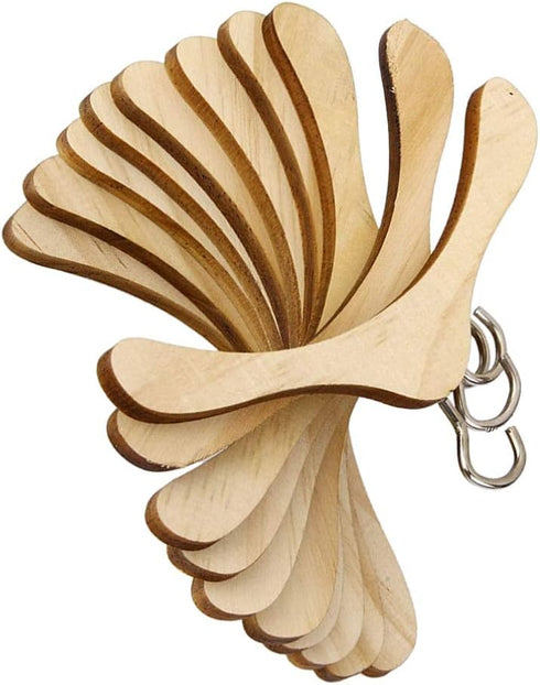 TOYANDONA 10pcs Wooden Dolls Clothes Hanger, Mini Doll Hanger for Dollhouse Miniature Accessories