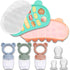 JEXFUN Silicone Baby Fruit Food Feeder Pacifier & Freezer Tray Set, Breastmilk
