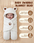 0-4 Lilian&Gema Swaddles for Newborns, Baby Swaddle Blanket for Newborn Months, Cute Bear Swaddle Wrap for Baby Boys