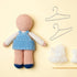 Toddmomy Black Felt Hangers, 10Pcs Mini Clothes Hangers for Doll Clothes, Ken Doll Accessories