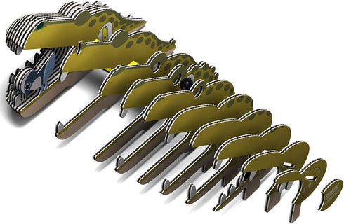 Eugy Alligator 3D Puzzle, 22 Piece Eco-Friendly Educational Toy for Boys, Girls & Kids Ages 6+