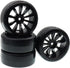 63mm X 26mm Hard Tires Plastic Wheel Compatible with 1/10 Traxxas HSP Tamiya HPI Kyosho On-Road Drifting RC Car (4-Pack)