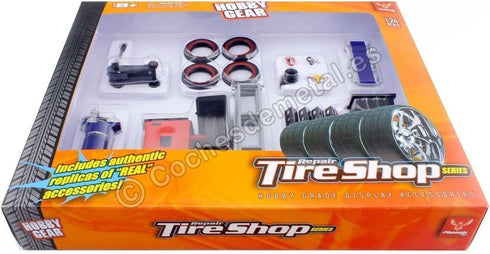 Phoenix Toys Set 1/24 Repair Tire Shop Accessories Tool for Scale Models by