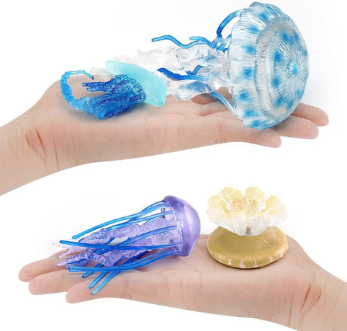 2 Pcs Realistic Ocean Jellyfish Model Toys, Simulated Sea Life Collection Playset