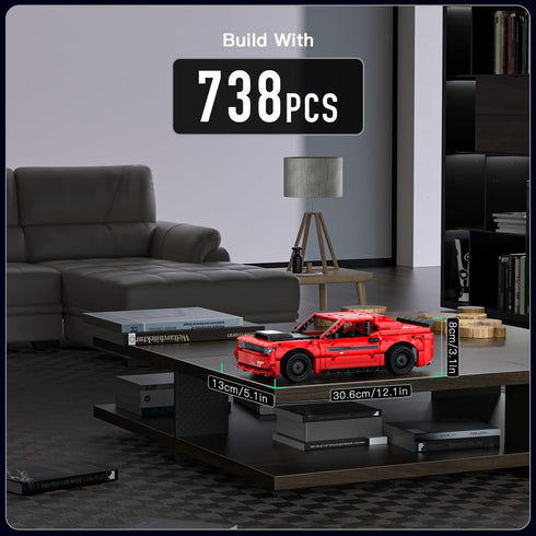 Mould King Car Challenger Hellcat Super Car Models Building Toys - Pull Back Toy Cars 15080 Model Car Kits