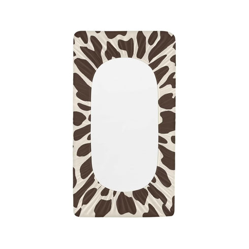ZDCUSTOM Set 1 32"x16" Brown Cow Print Baby Changing Pad Cover of Changing Table Cover for Girls, Changing Pad Covers