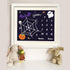 Halloween Theme Baby Monthly Milestone Blanket, 48x40in Soft Flannel, Ghost and Pumpkin Background