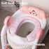 Potty Training Seat, Cute Tiger Design Elements, Foldable Toilet Seat with Soft Cushion, Suitable for Both Boys