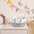 PHILORN Diaper Caddy Organizer - Cotton Rope Basket with Dividers, Nursery Storage for Changing Table, Baby Shower Gift