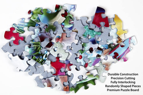Halloween Collectibles Jigsaw Puzzle 550 Piece by Vermont Christmas Company, Large Interlocking Randomly Shaped Pieces