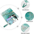 Haskirky 2 Abstract Marble Turquoise Pcs Cloth Diaper Wet Dry Bags,Waterproof and Washable Bag for Travel Reusable Wet