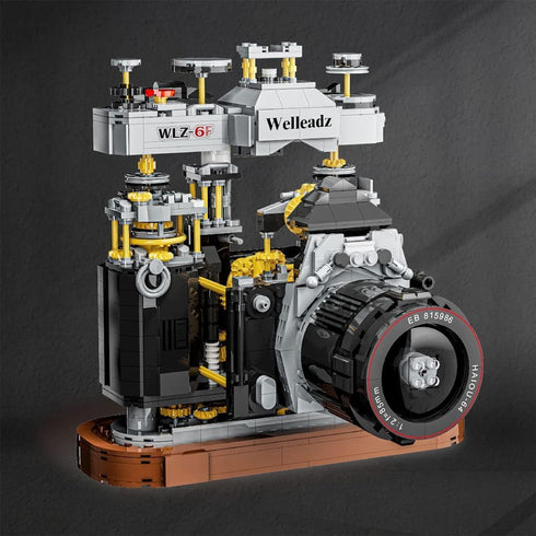 Building Blocks Camera Set, 1027 Pcs WLZ-6F Retro Model, Collectible Old Style Retro Camera Construction Brick Set