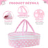 JIZHI 8 Pcs Baby Doll Clothes Set with Bassinet for 17-22 Inch Dolls, Pink Accessories for Newborn Baby Doll Girl