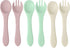 PandaEar Silicone Baby Spoon and Fork Set, 6 Pack First Stage Baby Self Feeding Utensils for 6-12 Months