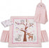 4 Set 100% Set Set EVERYDAY KIDS Piece Girls Crib Bedding - Owls - Soft Cotton Percale - Includes Quilt, Fitted Sheet