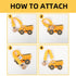Set 3 Baby Food Grade Silicone Vechicle Car Teether Toy with Pacifier Clip Holder,Teething Toys Gift for Months+ Boys