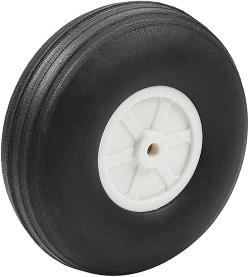 Heyiarbeit 3.5" RC Model Airplane Foam Wheel, Super Light Tire and Wheel Set for RC Airplane, PU Sponge Tire
