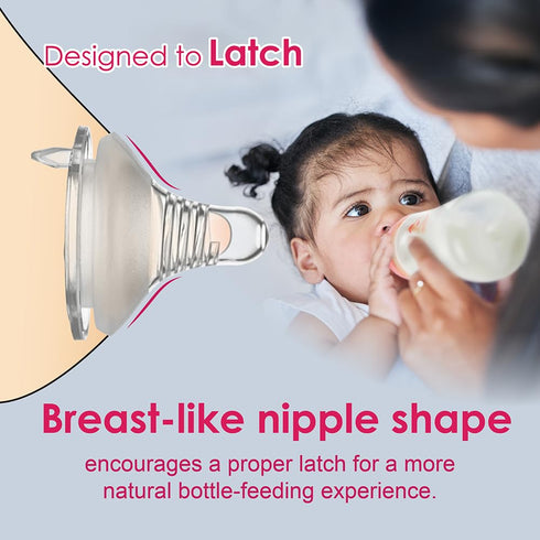 8oz 2 1+ Nenesupply Silicone Baby Bottles Newborn Feeding Bottles Slow Flow Breastfeeding Bottle for Breastfed Babies