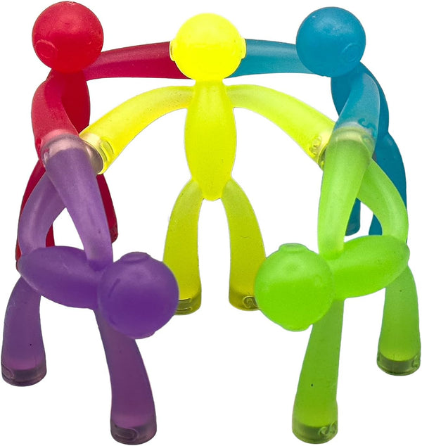 MAGMEN Enhanced Grip Magnetic Fidget Toy Figures for Kids 3-8 & Toddlers | 5 Piece Opaque Color Magnet Set for Travel &