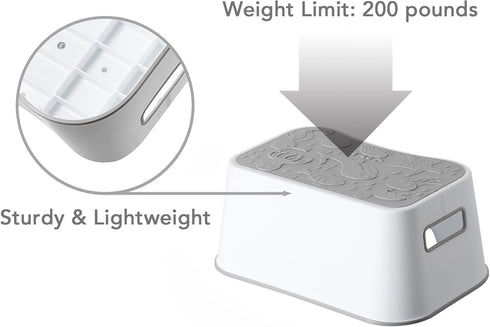 Kids Step Stool, Sturdy and Lightweight Kids Step Stool for Bathroom Kitchen Sink and Toilet Potty Training, Cute Sea