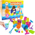 The Dreidel Company Mini Beach Playsets, Play Set Includes 1 Sand Bucket, 1 Shovel, 1 Rake, and 1 Scoop, Birthday Treats for Boys and Girls, Party Favors for Kids and Toddlers (12-Pack)