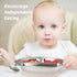 MR. CHOU Baby Plates with Suction - Stainless Steel Divided Toddler Plates, Compartment Suction Plate for High Chair