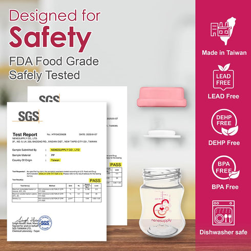 S1 S2 6 4.7oz 140ml Nenesupply Storage Bottles Collection for Spectra Motif Luna Breast Pumps pc with Collar