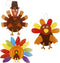 Thanksgiving Craft Kits, DIY Make A Turkey for Fall Party Game and Door Hanging Ornament Decoration Supplies, 3 Pack